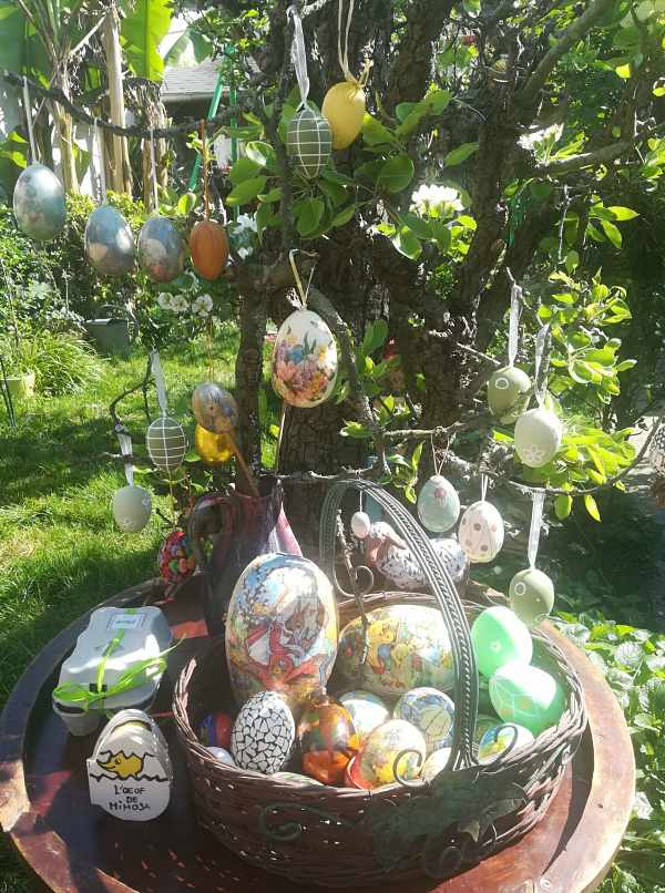 Les oeufs au jardin